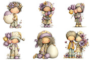 whimsical easter kids, an Illustration by CreationArt (Thumbnail 2 of 6)
