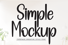 Simple Mockup | Script Font