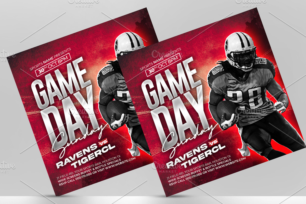 Game Day Football Flyer, a Flyer Template by Artonix (Photo 3 of 3)