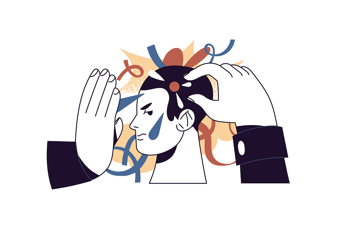 Psychotherapy, psychology concept, a Healthcare Illustration by PaperTrident (Photo 8 of 10)