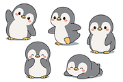 Baby Penguin Cartoon Set, an Animal Illustration by Artpon Illustration (Thumbnail 3 of 3)