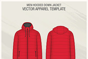 Mens Hooded Down Jacket, an Illustration by VECFASHION (Thumbnail 2 of 3)