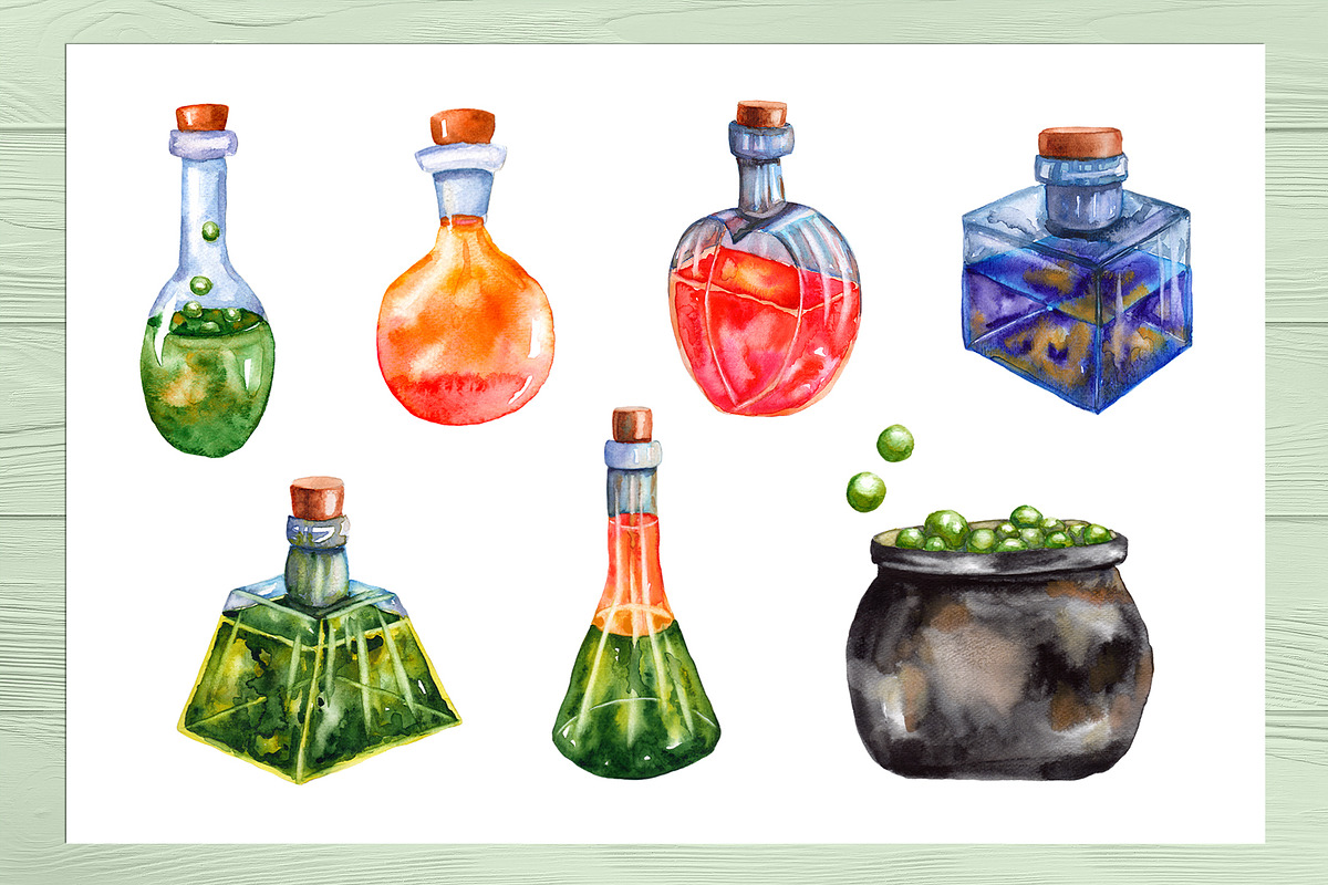 Magic, witchcraft, and Halloween, an Education Illustration by Olha's watercolor (Photo 6 of 19)