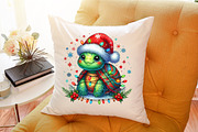 Watercolor Christmas Turtle Clipart, an Illustration by Sublimation Artist (Thumbnail 9 of 9)