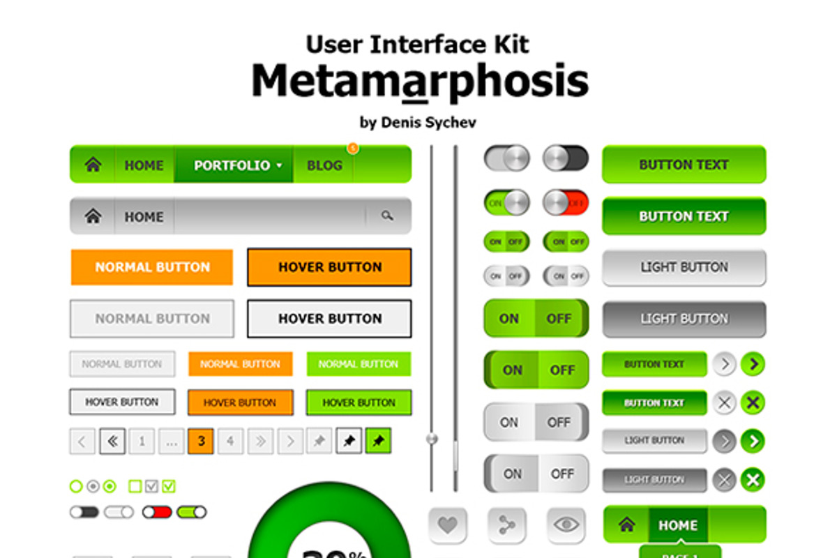 [Sale%] Metamarphosis UI Kit, an UI Kit Template by SnailArt (Photo 1 of 2)
