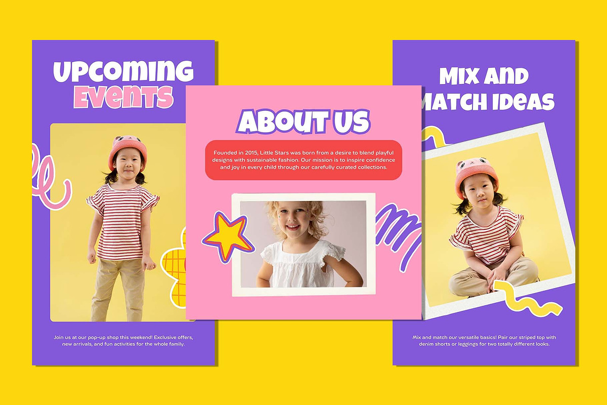 Sunny - Kids Fashion Socialmedia kit, a Social Media Template by Invisual Studio (Photo 5 of 14)