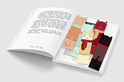 5 Cute Cats Printable Bookmarks, a Stationery Template by land art (Thumbnail 4 of 7)