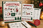 Christmas Drawing Coloring Set, a Seasonal Illustration by Design House (Thumbnail 3 of 3)