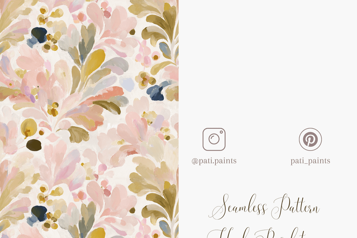 Pastel Floral Seamless Pattern PNG, a Pattern Graphic by Pati Charm Studio (Photo 5 of 7)