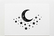 50 Crescent Moon with Stars, an Empty State Illustration by Amazin_art (Thumbnail 32 of 47)