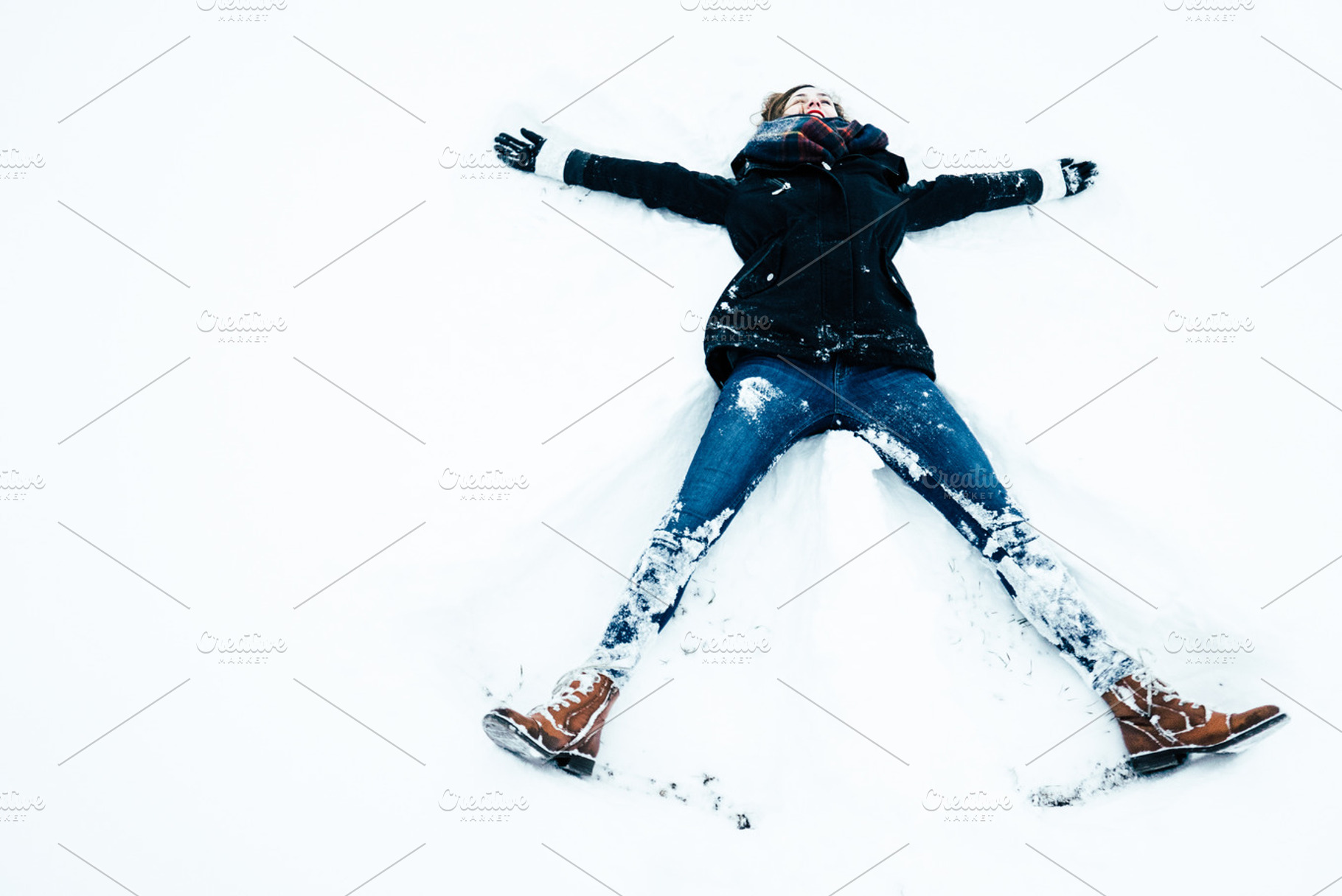 Woman having fun in the snow, a Person Photo by D&N imagery