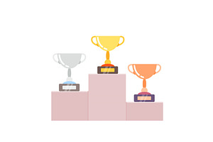 Trophy cups. collection of prizes, a Sport Illustration by Onyx