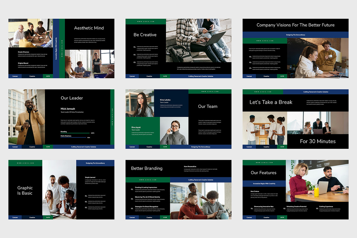 Ginia : Creative Business Powerpoint, a Presentation Template by Punkl Camp (Photo 7 of 9)