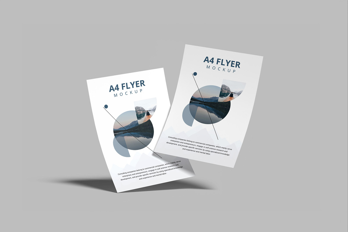 A4 Flyer Mockup, a Print Template by mahremdesign (Photo 7 of 12)