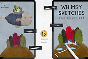 Whimsical Sketch Procreate Set, a Brush Add-On by Liquid Amethyst Art (Thumbnail 5 of 5)