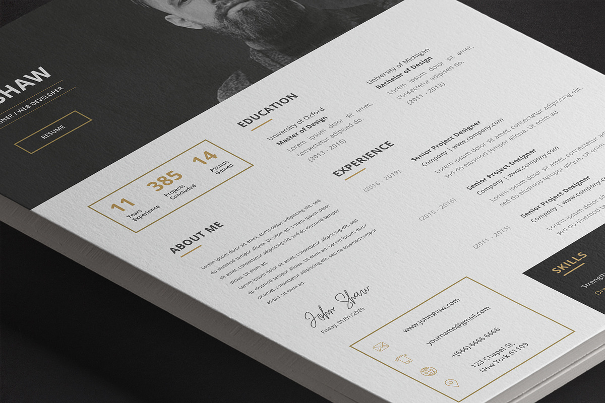 Gemini Resume Template, a Resume Template by Nina Shaw (Photo 7 of 9)