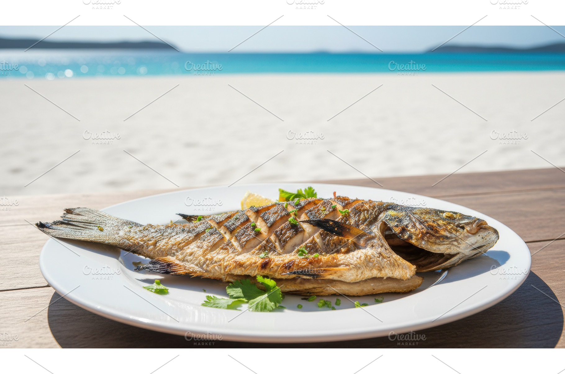 Whole grilled sea bream or similar, a Nature Photo by Igor Tichonow