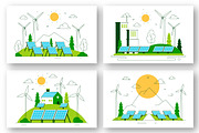 10 Solar Farms Illustration, a Technology Illustration by denayunebgt (Thumbnail 3 of 4)