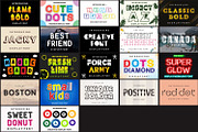 Colorful Display Font Bundle, a Sans Serif Font by JustArtDigital (Thumbnail 2 of 4)