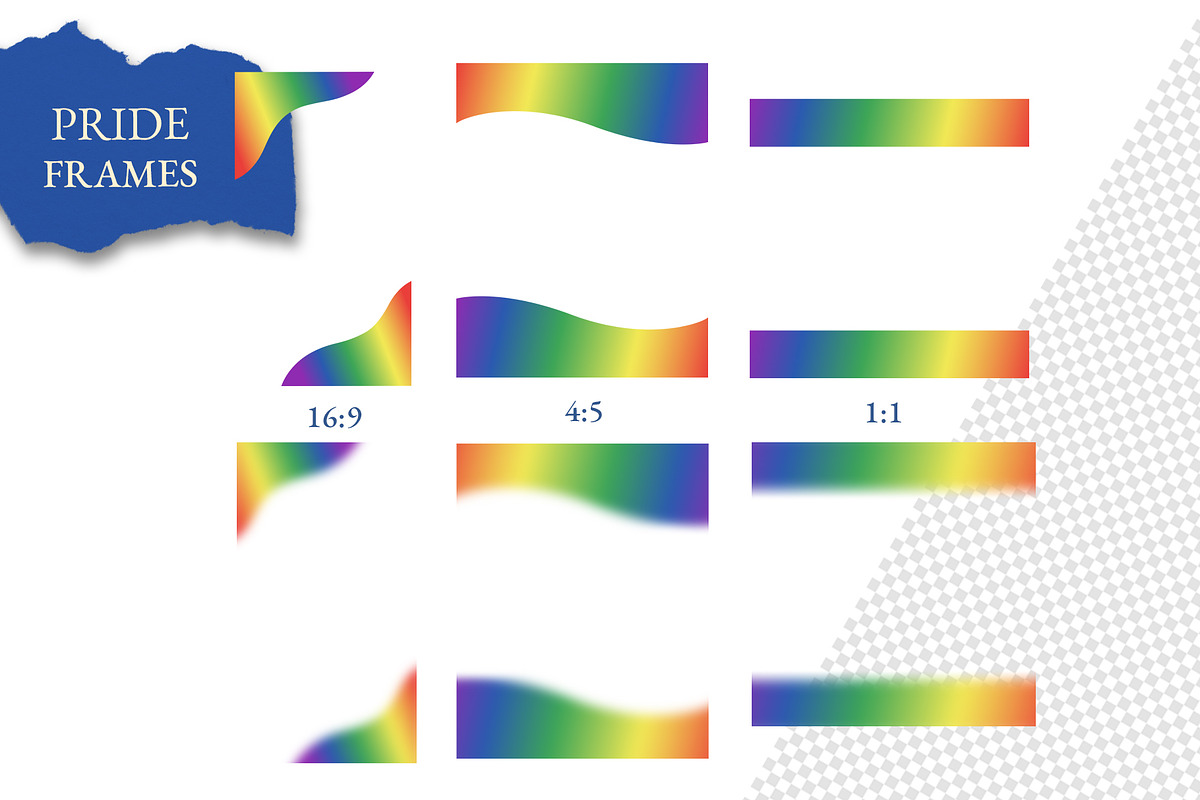 Pride Flag & Frame – Rainbow Clipart, an Illustration by aniunova (Photo 4 of 5)