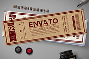 Multipurpose retro ticket 01, a Card Template by Tzochko (Thumbnail 1 of 5)
