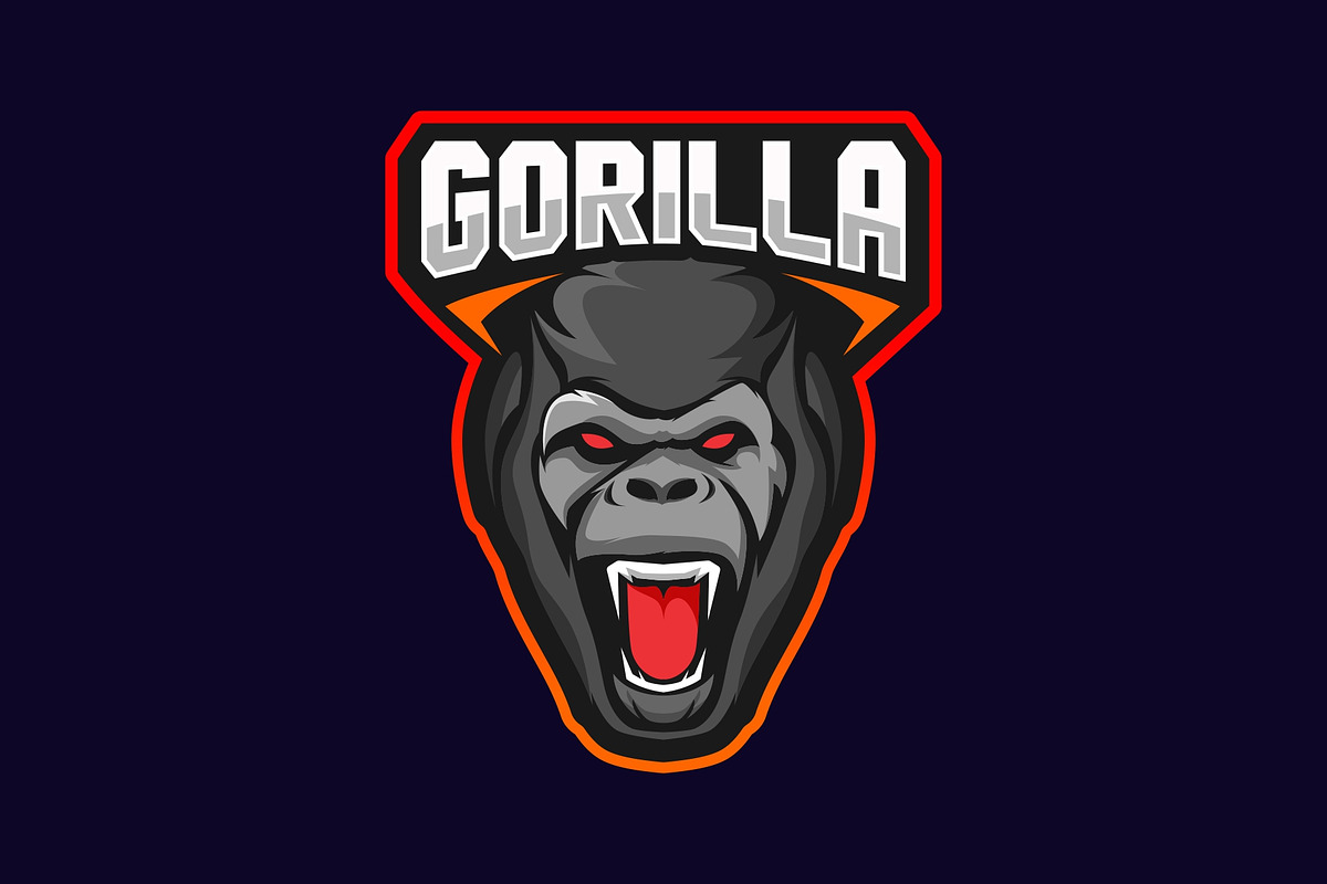 Gorilla Mascot Sport Logo Vector, a Branding & Logo Template by Jhon.aburame
