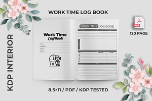 Work Time Log Book KDP Interior