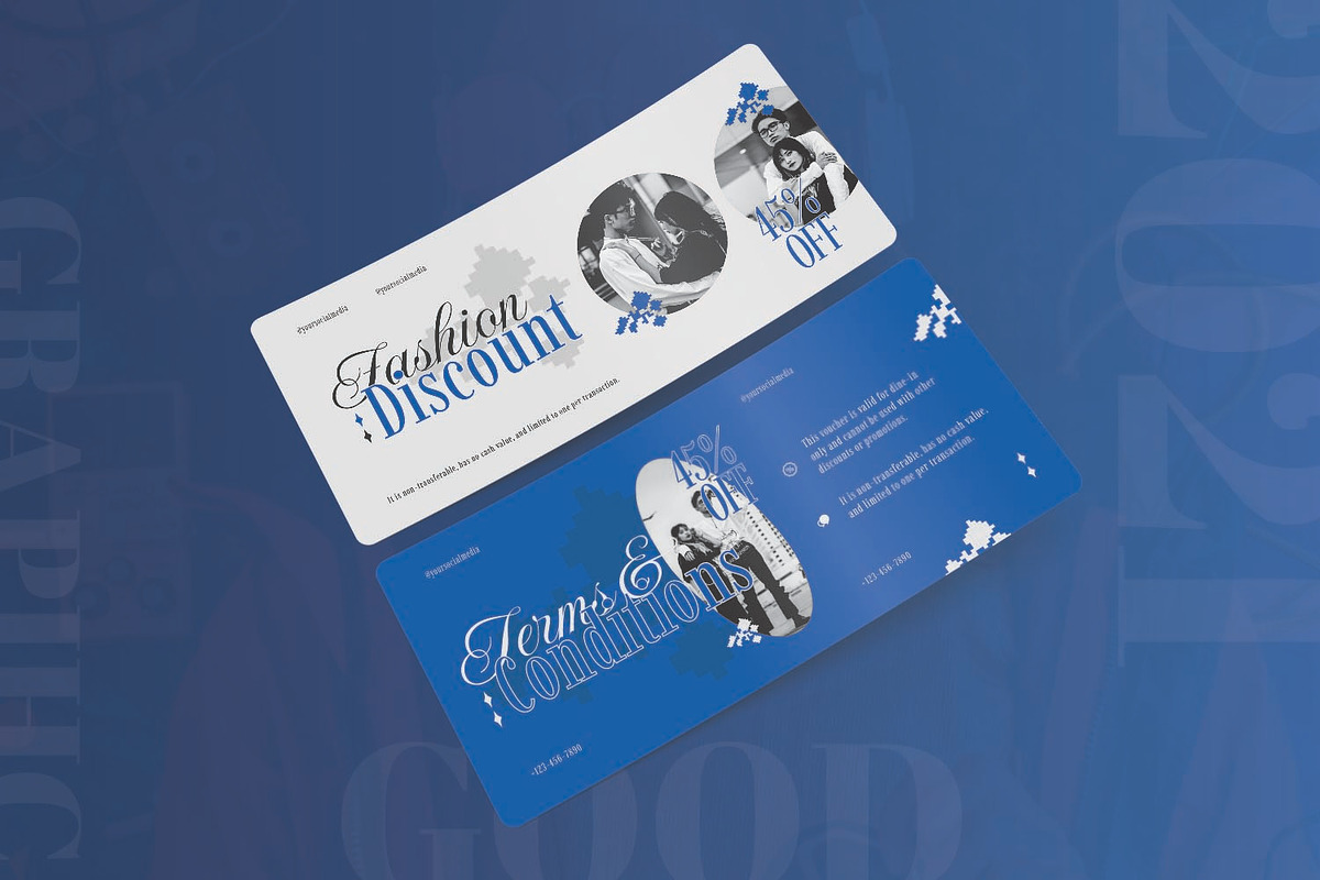 Blue Analogue Fashion - Gift Voucher, a Print Template by AQR Studio (Photo 2 of 2)
