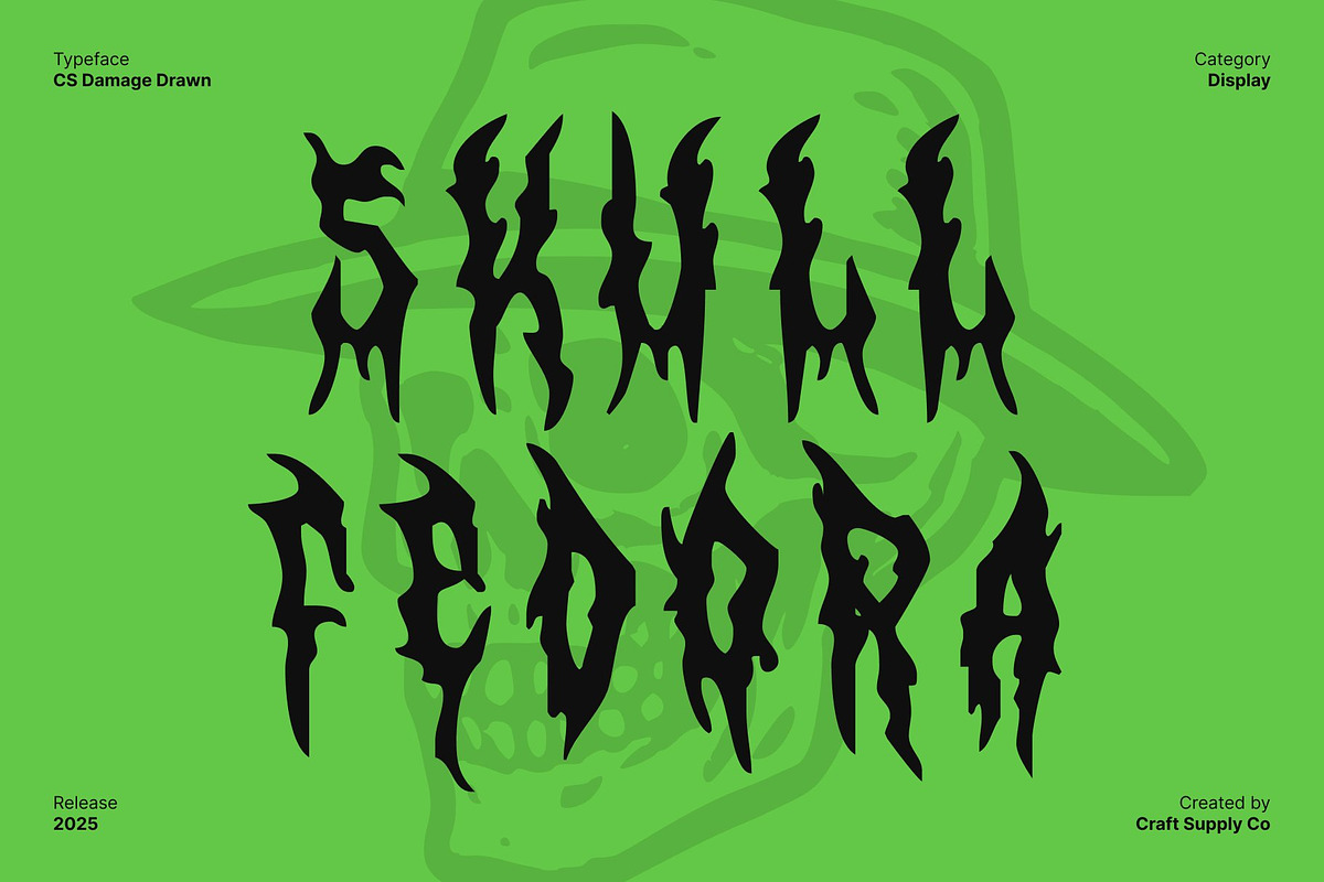 CS Damage Drawn, a Blackletter Font by Craft Supply Co. (Photo 5 of 8)