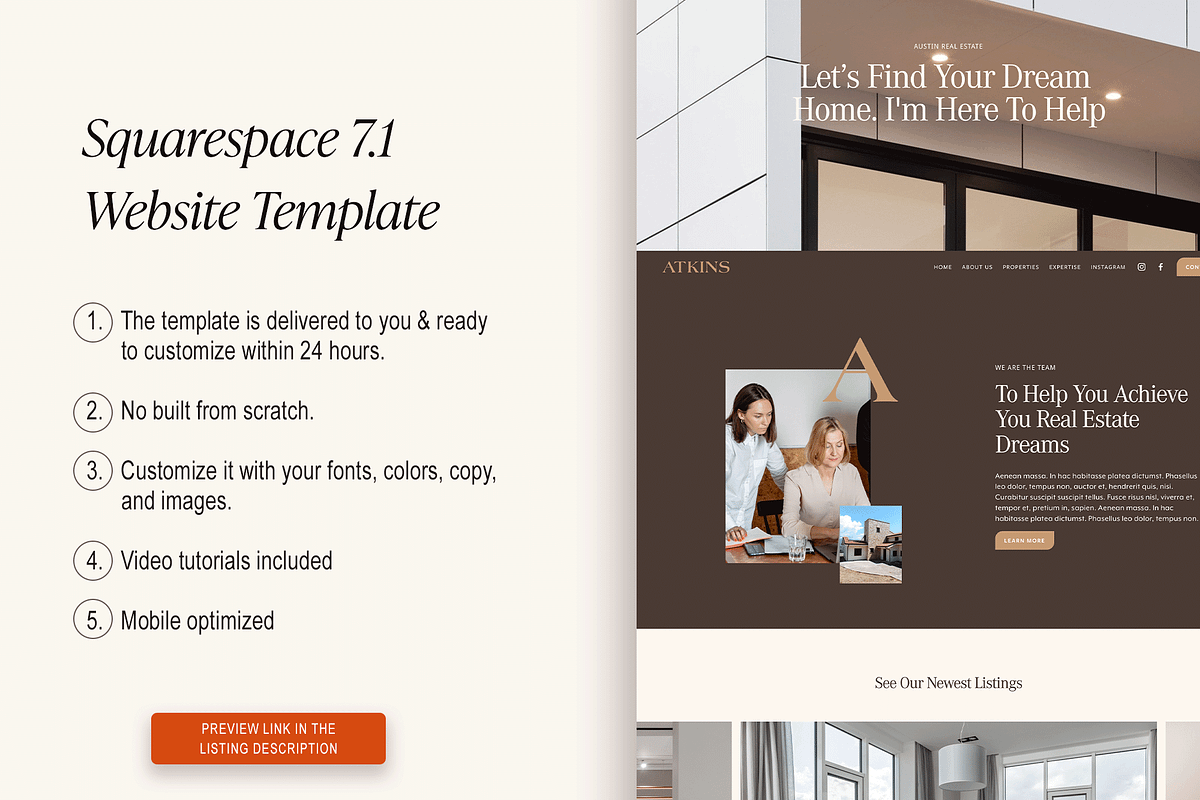 Broker Squarespace 7.1 Template, a Websites & App Template by Kseniia_Design (Photo 4 of 8)