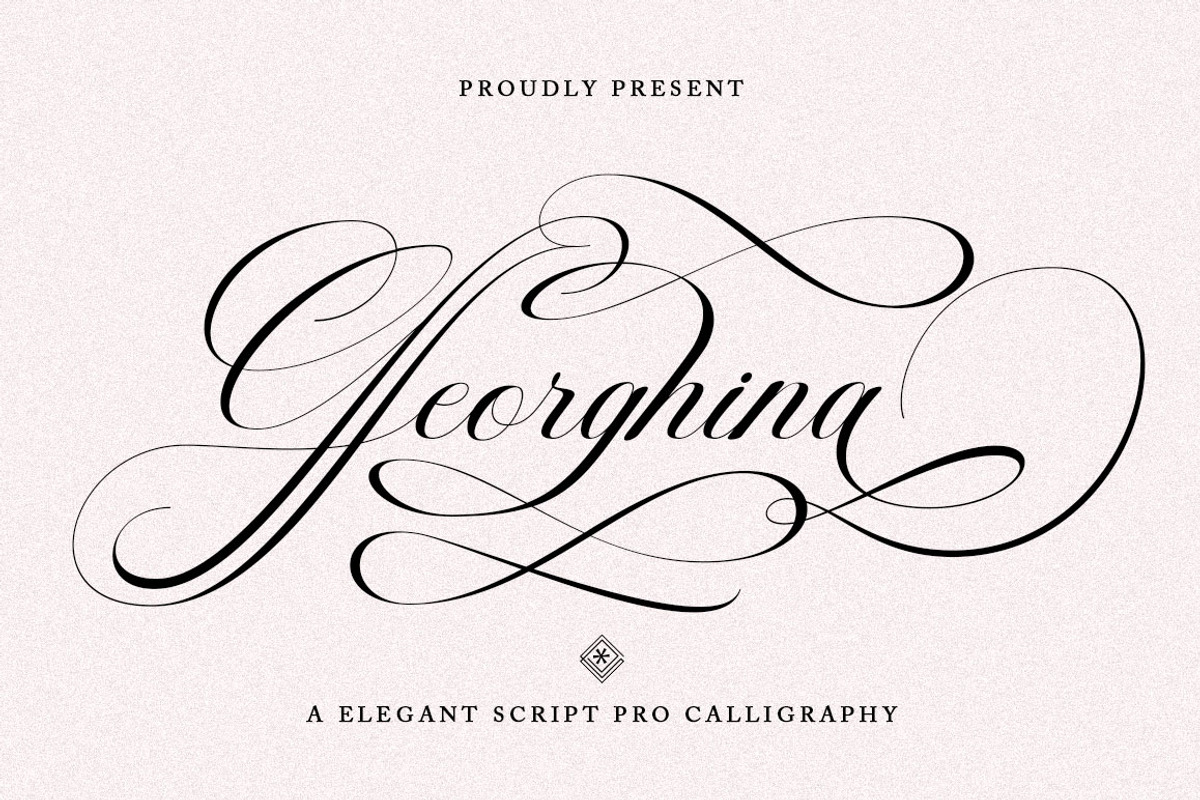 Georghina Script Pro, a Script Font by Has_rizal (Photo 1 of 15)