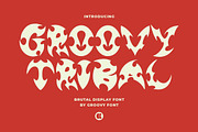 GF Tribal Brutal Display Font, a Font by GroovyFontCo (Thumbnail 1 of 7)