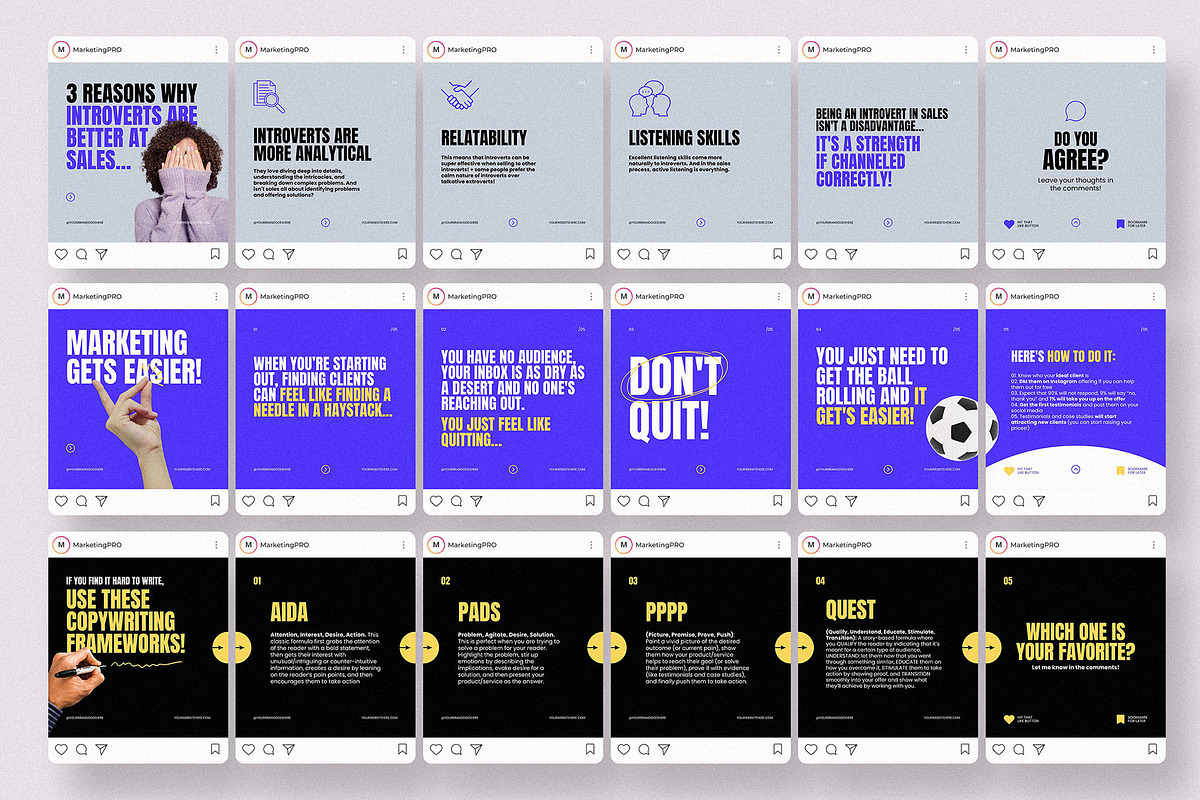Sales & Marketing Insta Carousel, a Social Media Template by AndrewPixel