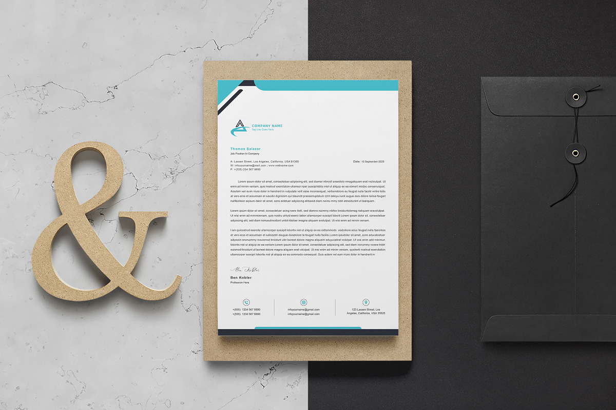 Letterhead Template, a Stationery Template by ResumeDevisers (Photo 5 of 5)