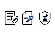 Secure Document Vector Icon Set, an Object Graphic by Artonix (Thumbnail 2 of 3)