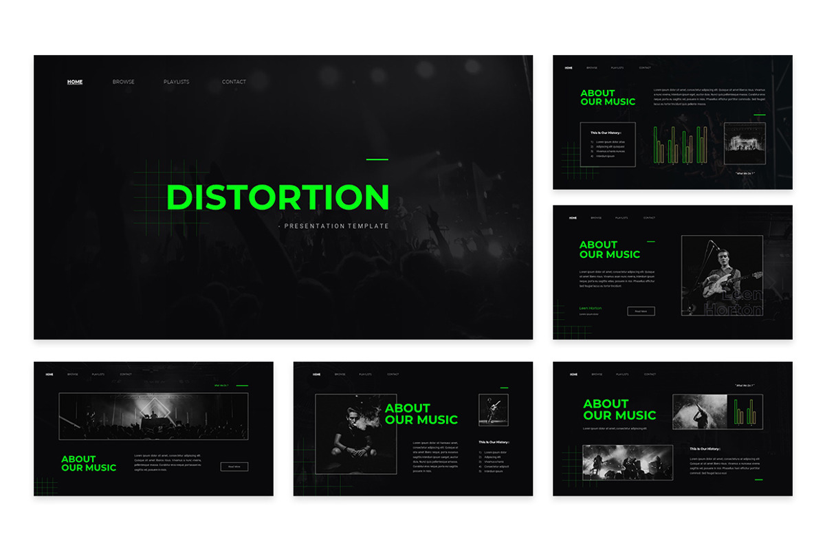 Distortion - Music Google Slides, a Presentation Template by Design Persona (Photo 2 of 5)