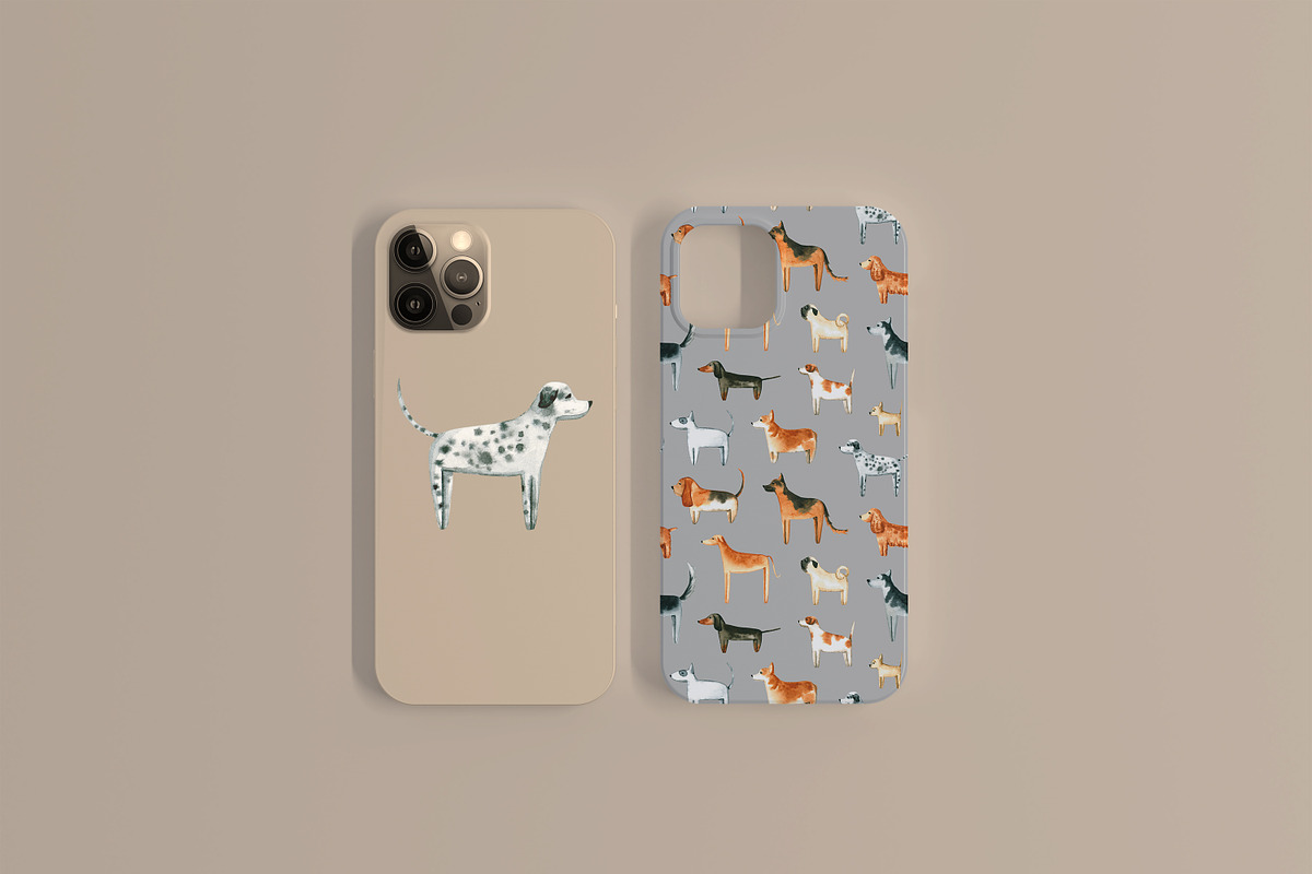 Adorable Dogs. Watercolor set., an Animal Illustration by Ola_Vola (Photo 6 of 8)