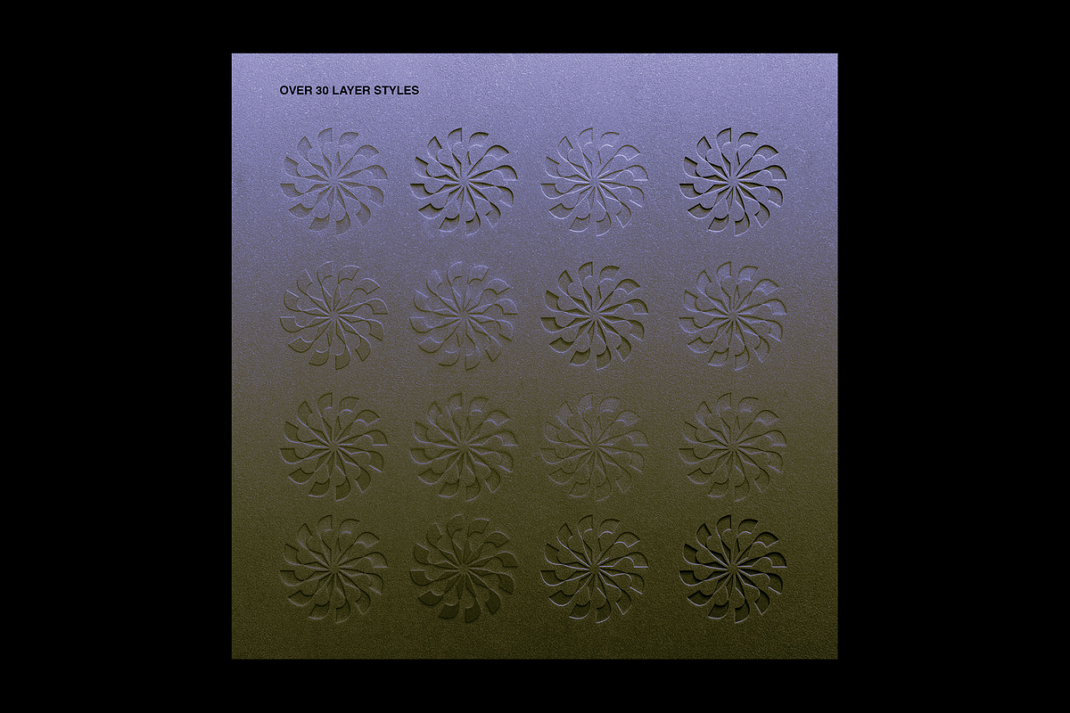 Realistic Emboss Photoshop Template, a Layer Style Add-On by Design syndrome (Photo 7 of 9)