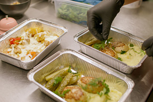 Packing takeaway restaurant food delivery chef, a Food & Drink Photo by Photo Drive Studio