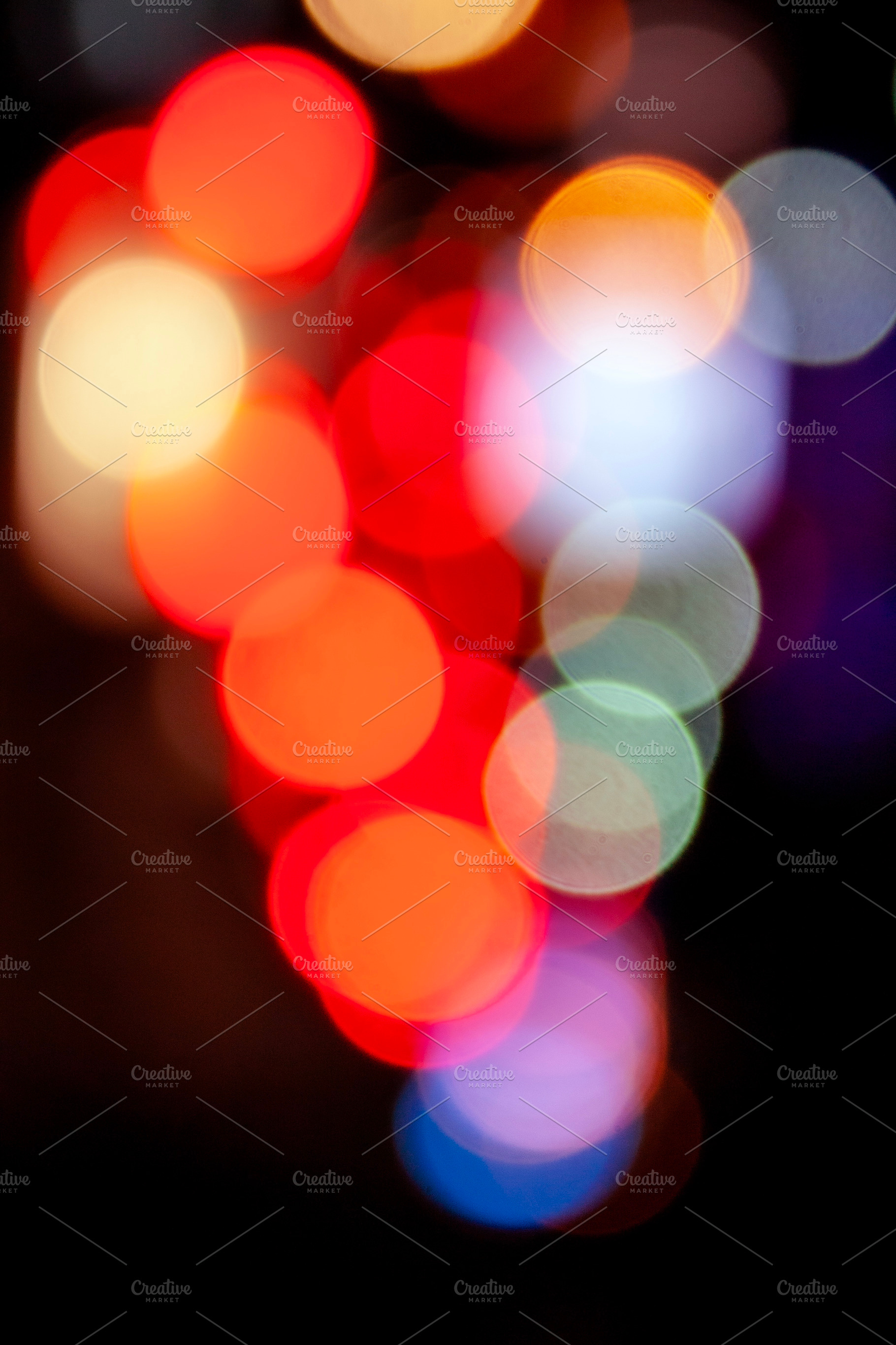 Abstract blurred city lights bokeh, an Abstract Photo by Schreibikus