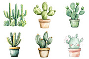Cactus Doodle Sublimation Clipart, an Illustration by DreamArtGraphic (Thumbnail 2 of 4)