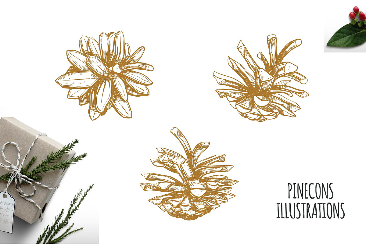Big Christmas Holiday doodle set, a Seasonal Illustration by Wild Muse (Photo 9 of 10)