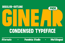 Ginear - Playful Condensed Typeface