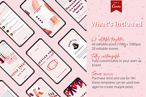 60 Pink Candy Instagram Template