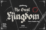 The Great Kingdom - Blackletter Font, a Blackletter Font by Idealeksis Studio (Thumbnail 1 of 9)