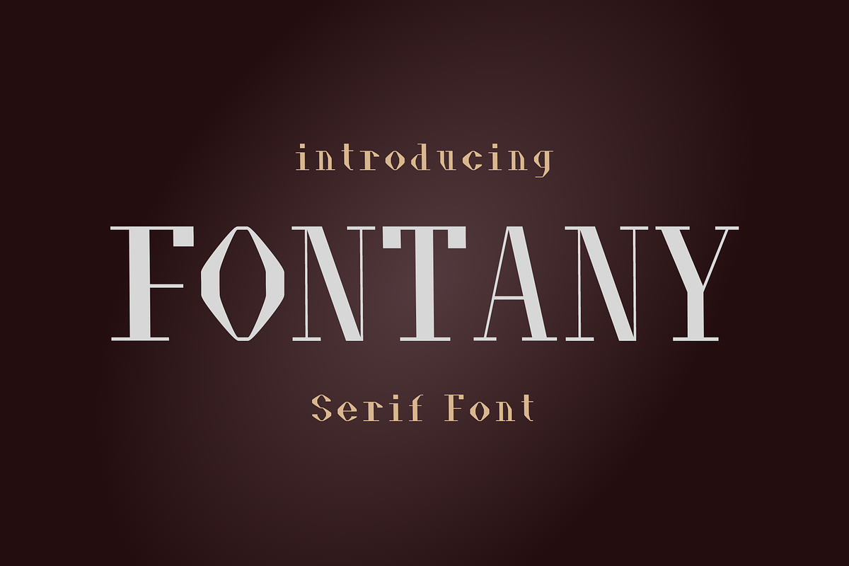 Fontany - Modern Typeface, a Serif Font by Made by Cap (Photo 1 of 5)