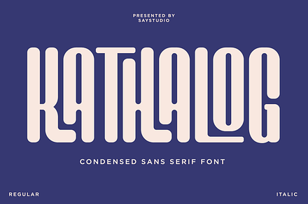 Kathalog - Condensed Sans Font, a Sans Serif Font by Say Studio