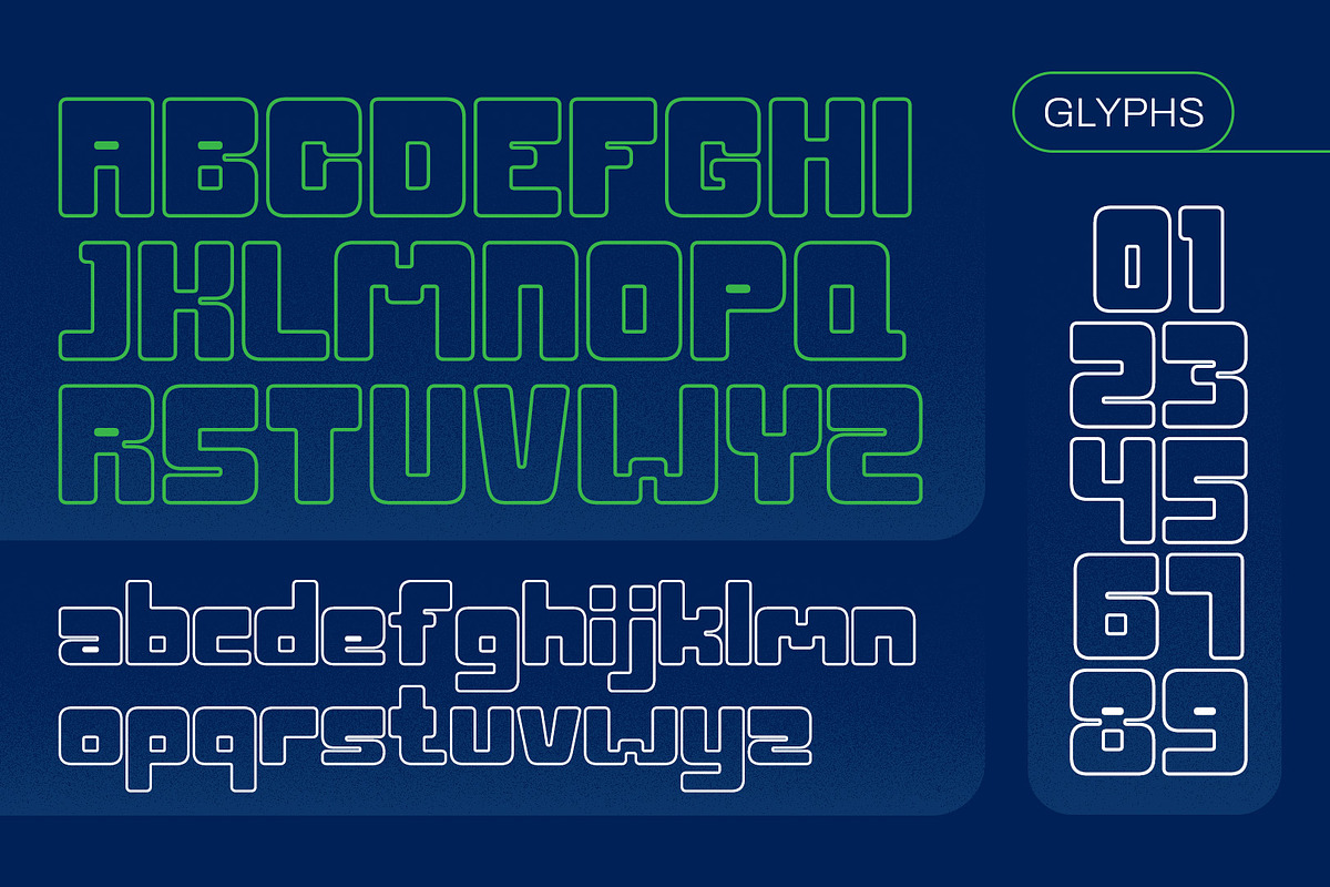 Recubs Outline - Decorative Sans, a Sans Serif Font by CuratedType Studio (Photo 3 of 10)