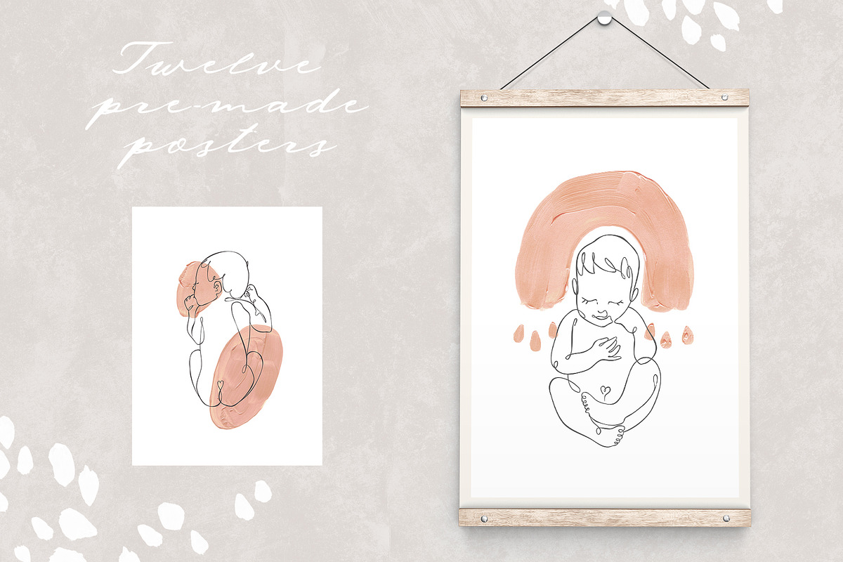 MY LITTLE BABY oneline illustrations, an Object Graphic by Natali Smolova (Photo 5 of 9)