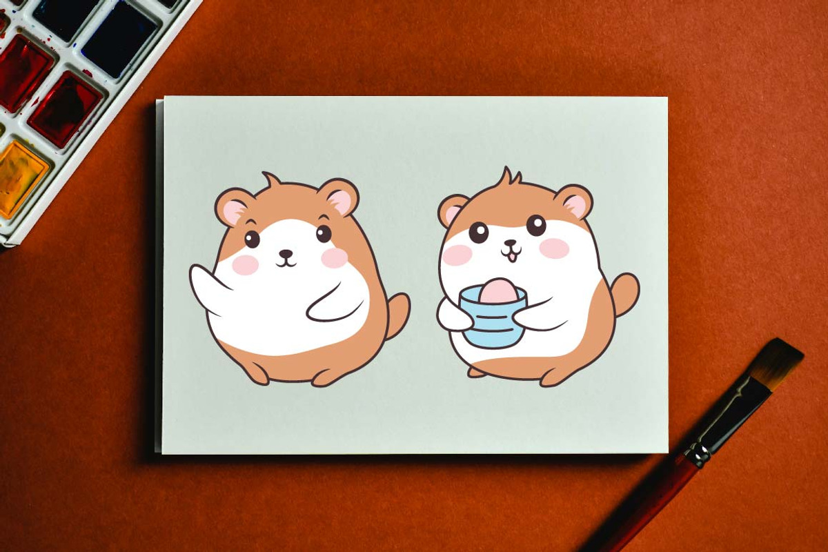 18 Cute Brown Hamster Character, an Animal Illustration by jongcreative (Photo 6 of 6)